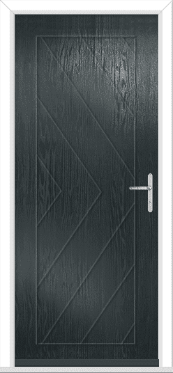 Anthracite Grey Herringbone Solid Left GRP Composite Door 1 Anthracite Grey Herringbone Solid Left GRP Composite Door