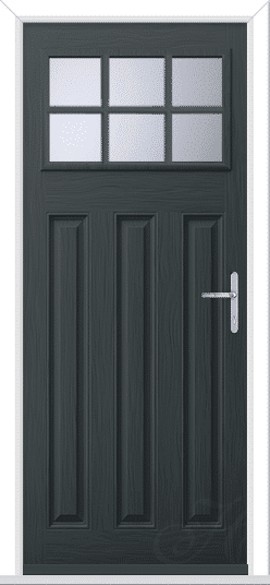 Anthracite Grey Lakewood 1 Georgian Bar GRP Composite Door 1 Anthracite Grey Lakewood 1 Georgian Bar GRP Composite Door