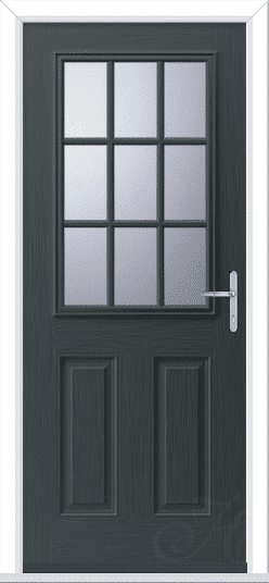 Anthracite Grey Mulsanne 1 Geo Bar GRP Composite Door 1 Anthracite Grey Mulsanne 1 Geo Bar GRP Composite Door