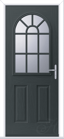 Anthracite Grey Snipe 1 Geo Bar GRP Composite Door 1 Anthracite Grey Snipe 1 Geo Bar GRP Composite Door