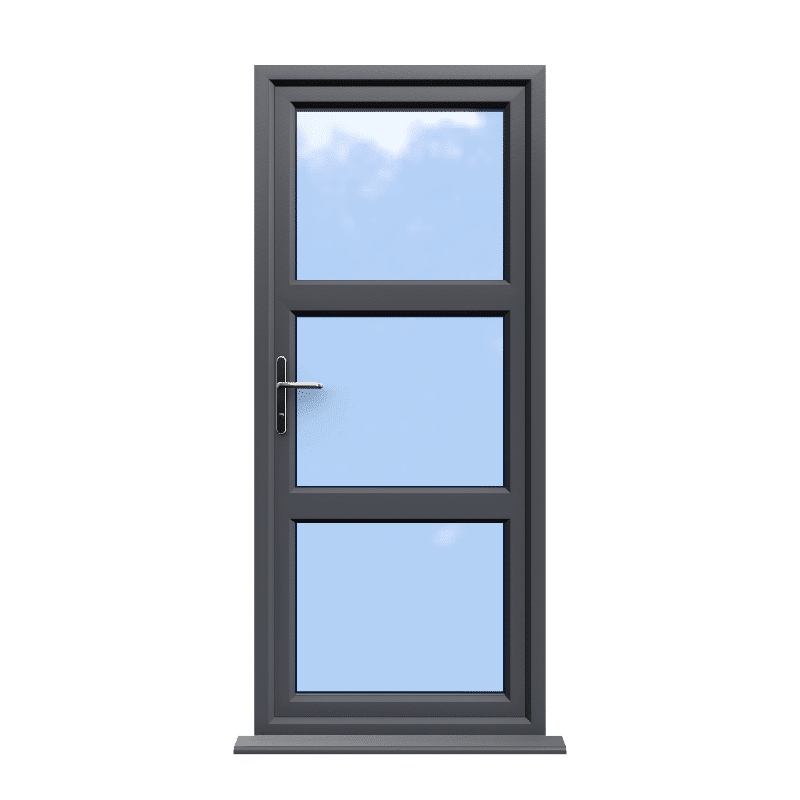 Birmingham - Slate Grey Double Glazed uPVC Door Supply Only 1 Birmingham - Slate Grey Double Glazed uPVC Door Supply Only
