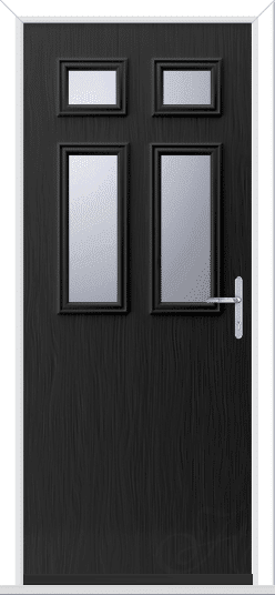 Black Flush Cortina 4 GRP Composite Door 1 Black Flush Cortina 4 GRP Composite Door