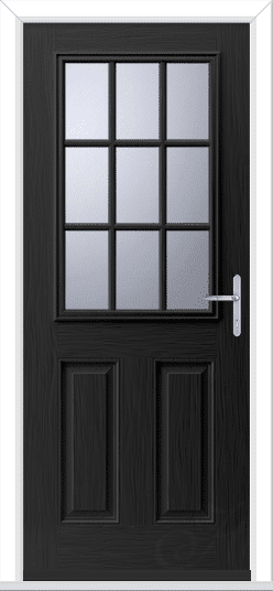 Black Mulsanne 1 Geo Bar GRP Composite Door 1 Black Mulsanne 1 Geo Bar GRP Composite Door