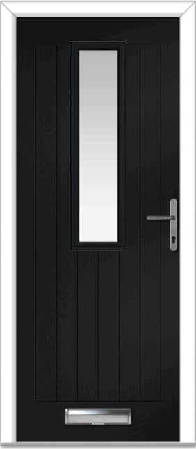 Black Saunton Farmhouse Composite Door 1 Black Saunton Farmhouse Composite Door