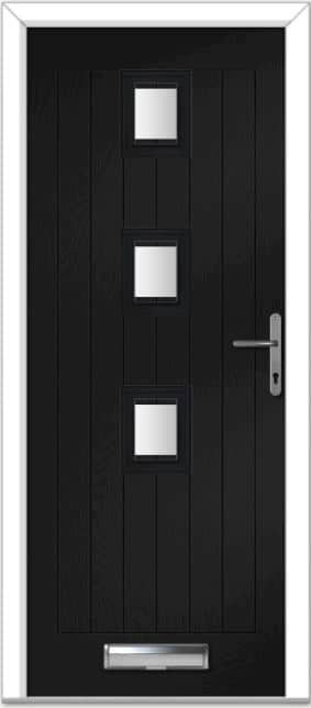 Black Seminole 3 Centre Farmhouse Composite Door 1 Black Seminole 3 Centre Farmhouse Composite Door