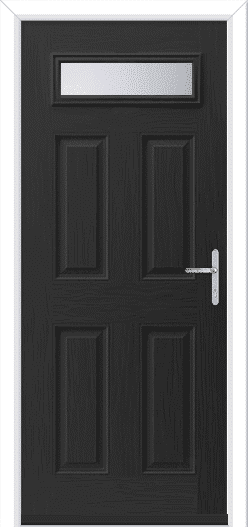Black Sorpasso 1 GRP Composite Door 1 Black Sorpasso 1 Solid GRP Composite Door