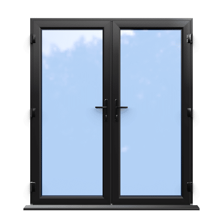 Black On White Double Glazed uPVC French Door 1 Black On White Double Glazed uPVC French Door