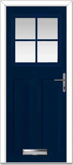 Blue Eaton Grid Composite Door 1 Blue Eaton Grid Composite Door