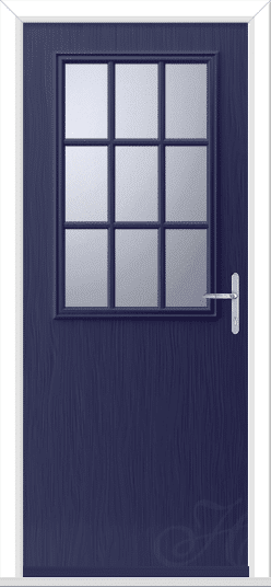 Blue Flush Escala 1 GRP Composite Door 1 Blue Flush Escala 1 Geo Bar GRP Composite Door