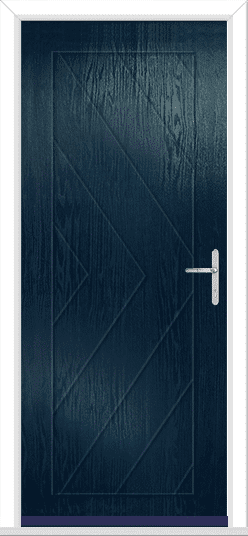 Blue Herringbone Solid Left GRP Composite Door 1 Blue Herringbone Solid Left GRP Composite Door