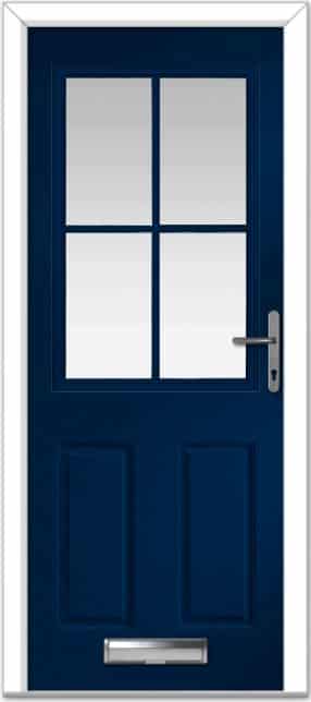 Blue Lyntham 4 Lite Grid Composite Door 1 Blue Lyntham 4 Lite Grid Composite Door