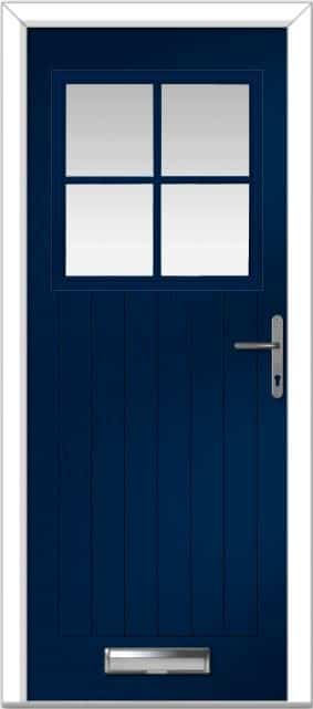 Blue Merion 4 Grid Farmhouse Composite Door 1 Blue Merion 4 Grid Farmhouse Composite Door