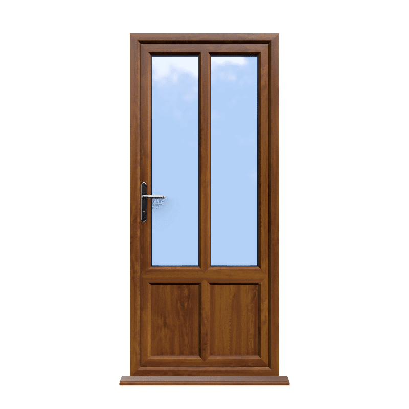 Bradford - Golden Oak Double Glazed uPVC Door Supply Only 1 Bradford - Golden Oak Double Glazed uPVC Door Supply Only