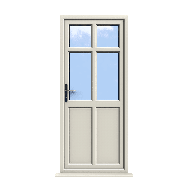Bristol - Cream Double Glazed uPVC Door Supply Only 1 Bristol - Cream Double Glazed uPVC Door Supply Only