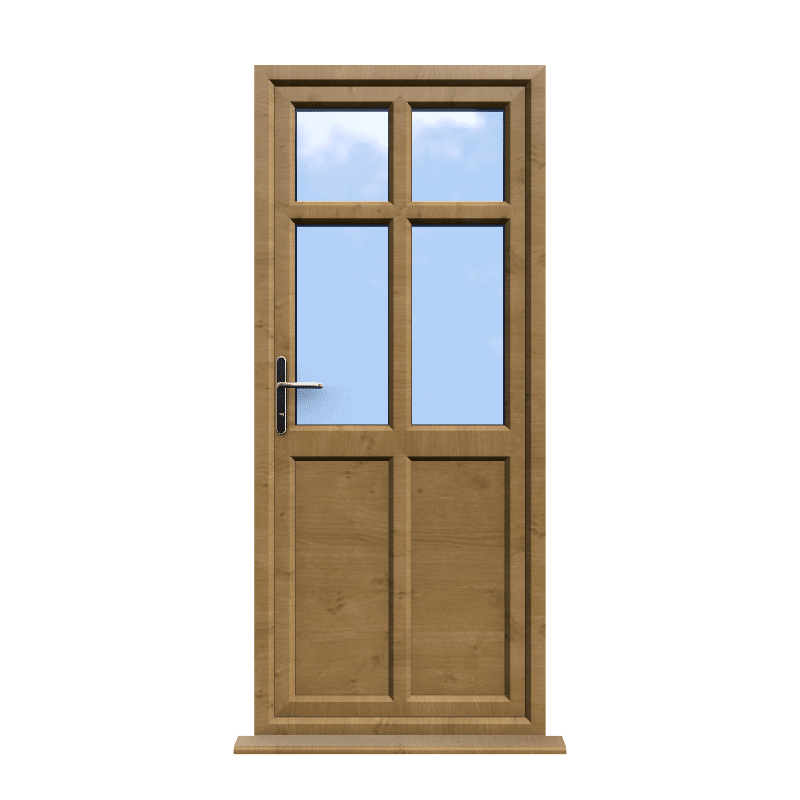 Bristol - Irish Oak Double Glazed uPVC Door Supply Only 1 Bristol - Irish Oak Double Glazed uPVC Door Supply Only