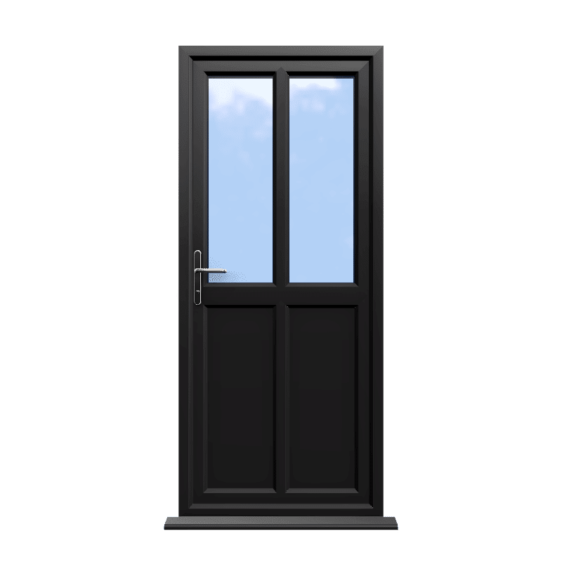 Cambridge - Black uPVC Door Supply Only 1 Cambridge - Black uPVC Door Supply Only