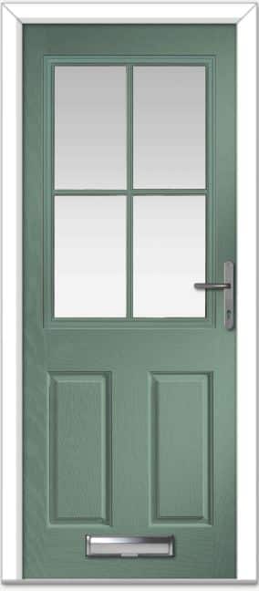 Chartwell Green Lyntham 4 Lite Grid Composite Door 1 Chartwell Green Lyntham 4 Lite Grid Composite Door