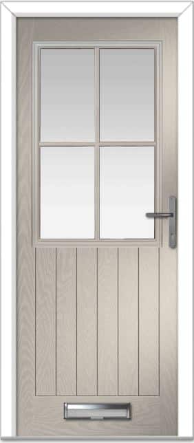 Cream Lyntham 4 Lite Grid Farmhouse Composite Door 1 Cream Lyntham 4 Lite Grid Farmhouse Composite Door