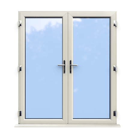 Cream On White Double Glazed uPVC French Door 1 Cream On White Double Glazed uPVC French Door