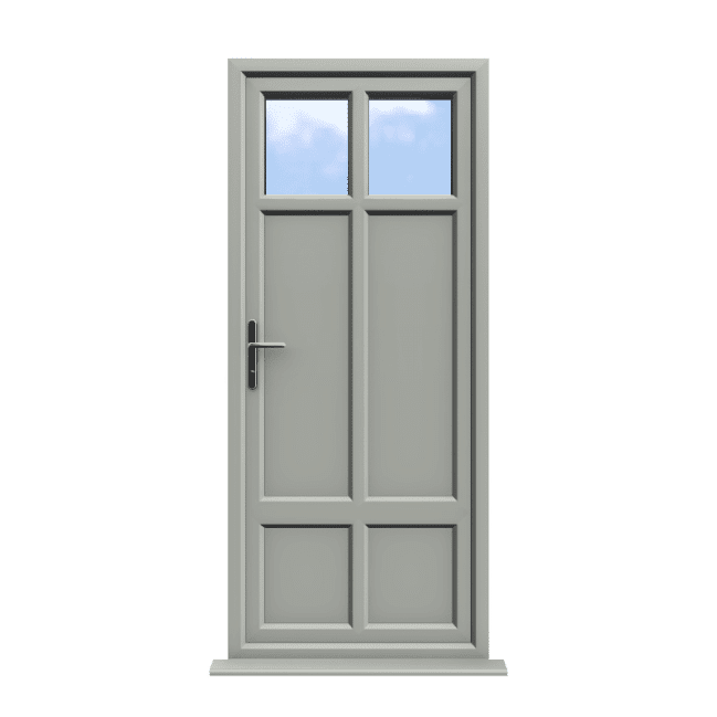 Gloucester - Agate Grey On White uPVC Door Supply Only 1 Gloucester - Agate Grey On White uPVC Door Supply Only