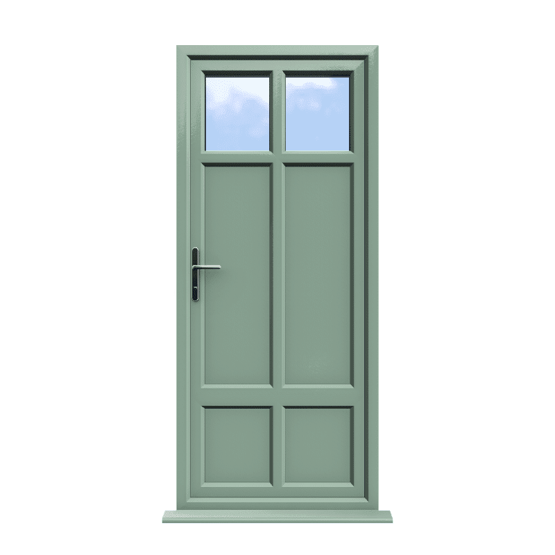 Gloucester - Chartwell Green On White uPVC Door Supply Only 1 Gloucester - Chartwell Green On White uPVC Door Supply Only