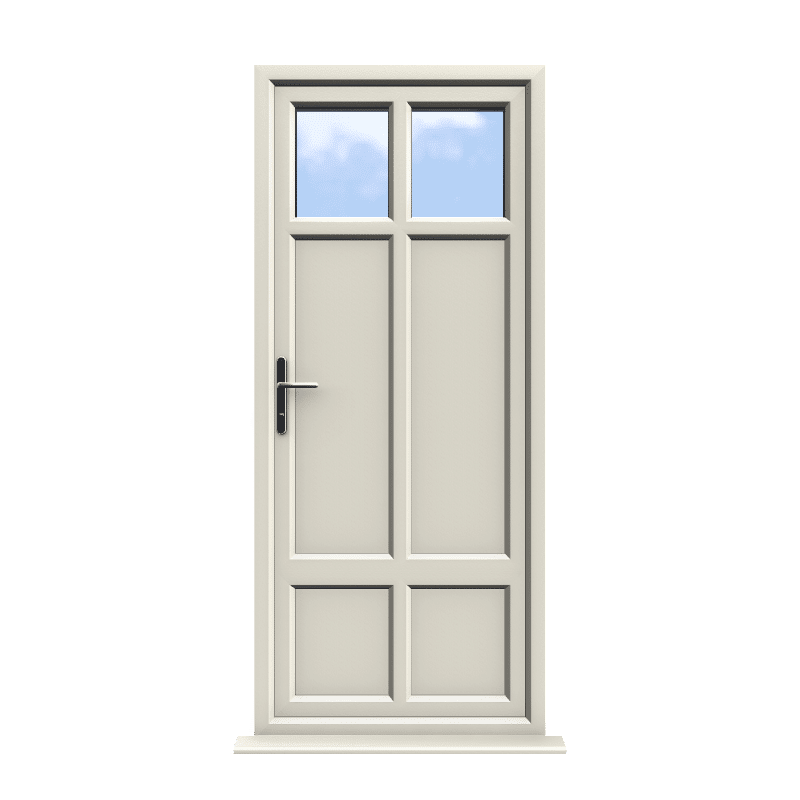 Gloucester - Cream On White uPVC Door Supply Only 1 Gloucester - Cream On White uPVC Door Supply Only