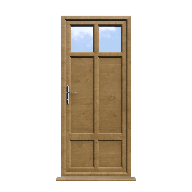 Gloucester - Irish Oak On White uPVC Door Supply Only 1 Gloucester - Irish Oak On White uPVC Door Supply Only