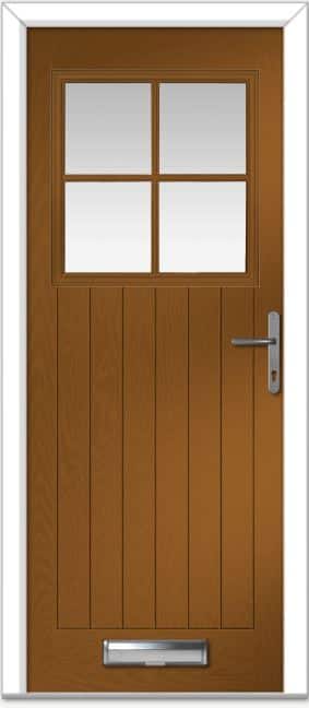 Golden Oak Merion 4 Grid Farmhouse Composite Door 1 Golden Oak Merion 4 Grid Farmhouse Composite Door