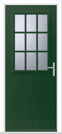 Green Flush Escala 1 Geo Bar GRP Composite Door 1 Green Flush Escala 1 Geo Bar GRP Composite Door