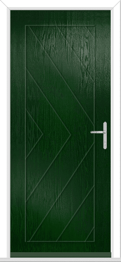 Green Herringbone Solid Left GRP Composite Door 1 Green Herringbone Solid Left GRP Composite Door