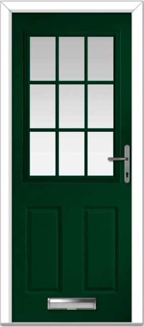 Green Lyntham Grid Composite Door 1 Green Lyntham Grid Composite Door