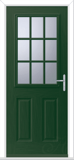 Green Mulsanne 1 Geo Bar GRP Composite Door 1 Green Mulsanne 1 Geo Bar GRP Composite Door