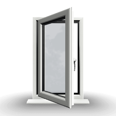 One Section uPVC Window Left Hung Opener 1 One Section uPVC Window Left Hung Opener