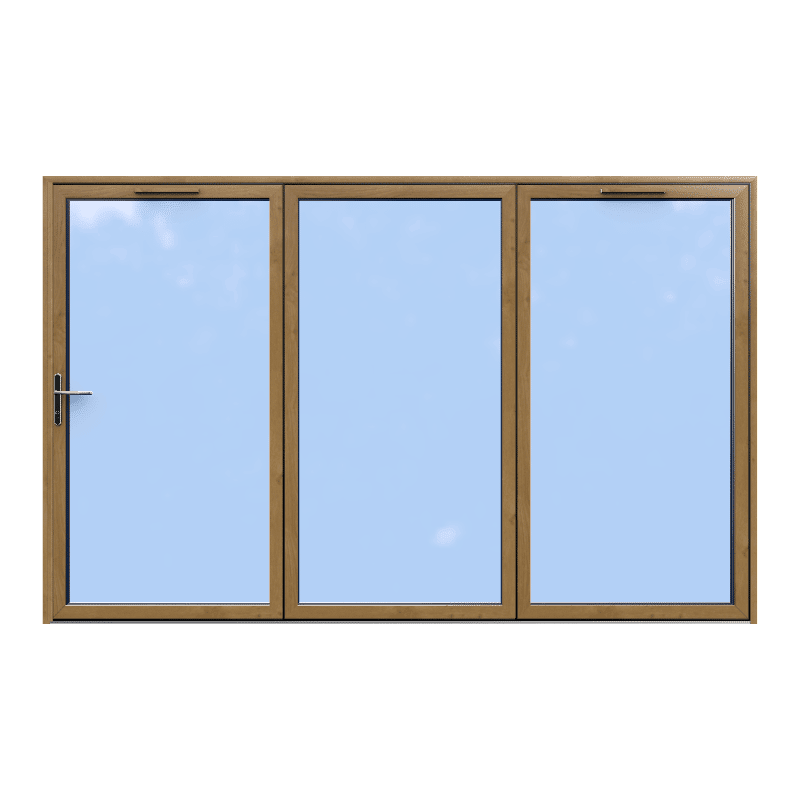 Bifold 2 Aluminium Bifold Irish/Irish Oak Open Out 2 Bifold 2 Aluminium Bifold Irish/Irish Oak Open Out - Image 2