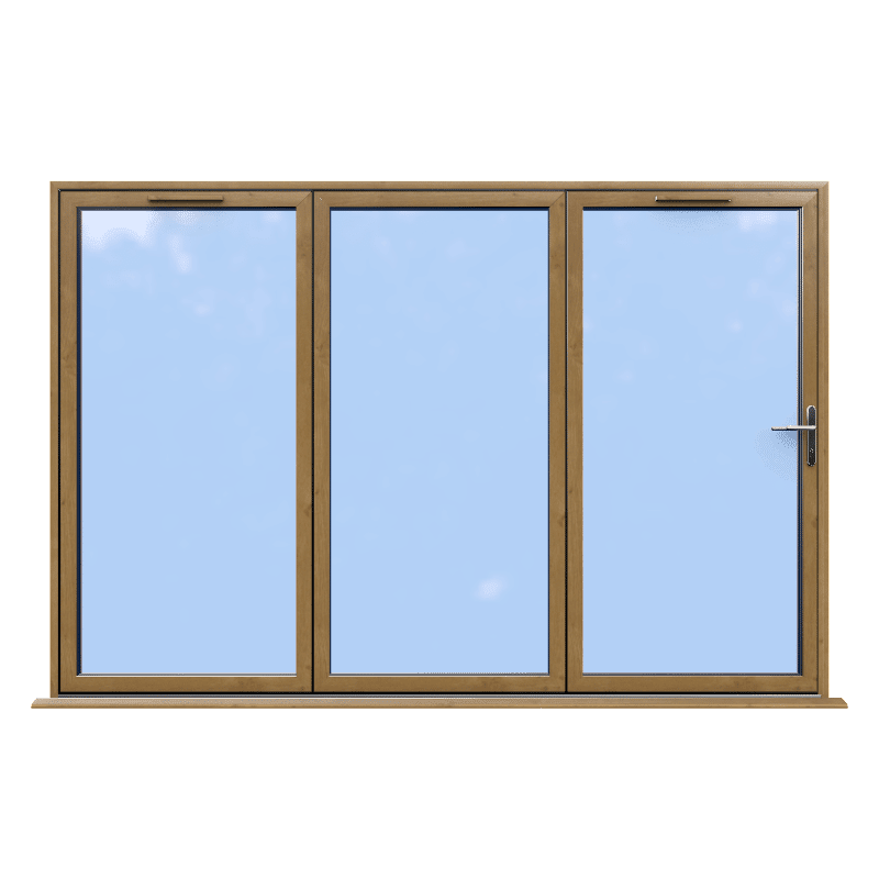 Bifold 1 Aluminium Bifold Irish/Irish Oak Open Out 2 Bifold 1 Aluminium Bifold Irish/Irish Oak Open Out - Image 2