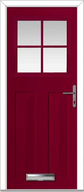 Red Eaton Grid Composite Door 1 Red Eaton Grid Composite Door