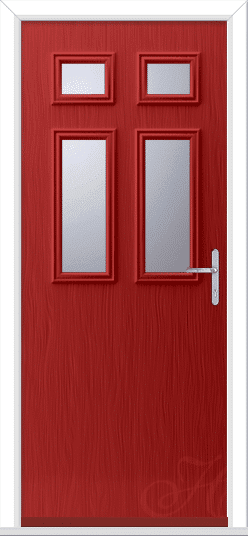 Red Flush Cortina 4 GRP Composite Door 1 Red Flush Cortina 4 GRP Composite Door