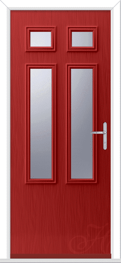 Red Flush Lancia 4 GRP Composite Door 1 Red Flush Lancia 4 GRP Composite Door