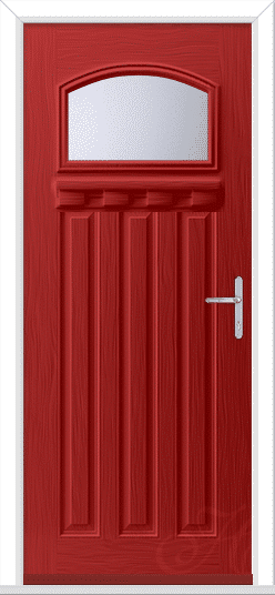 Red Hebden External Shelf GRP Composite Door 1 Red Hebden External Shelf GRP Composite Door