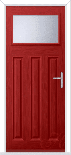 Red Lakewood 1 GRP Composite Door 1 Red Lakewood 1 GRP Composite Door