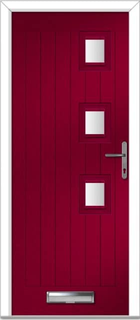Red Seminole 3 Right Farmhouse Composite Door 1 Red Seminole 3 Right Farmhouse Composite Door