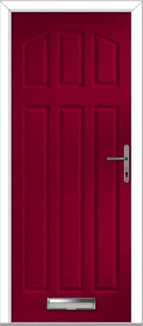 Red St Andrews Solid Composite Door 1 Red St Andrews Solid Composite Door