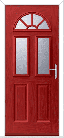 Red Tuscan 3 Geo Bar GRP Composite Door 1 Red Tuscan 3 Geo Bar GRP Composite Door