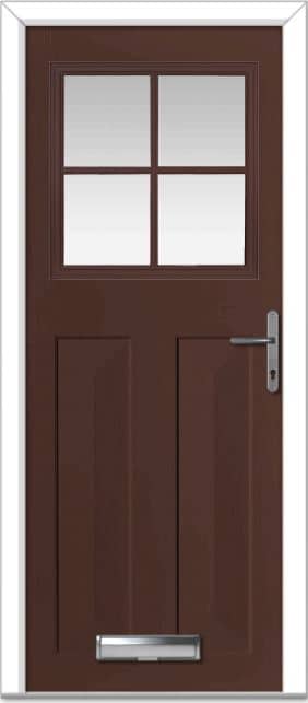 Rosewood Eaton Grid Composite Door 1 Rosewood Eaton Grid Composite Door