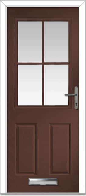 Rosewood Lyntham 4 Lite Grid Composite Door 1 Rosewood Lyntham 4 Lite Grid Composite Door