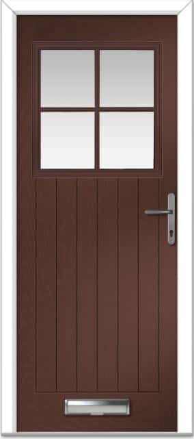 Rosewood Merion 4 Grid Farmhouse Composite Door 1 Rosewood Merion 4 Grid Farmhouse Composite Door