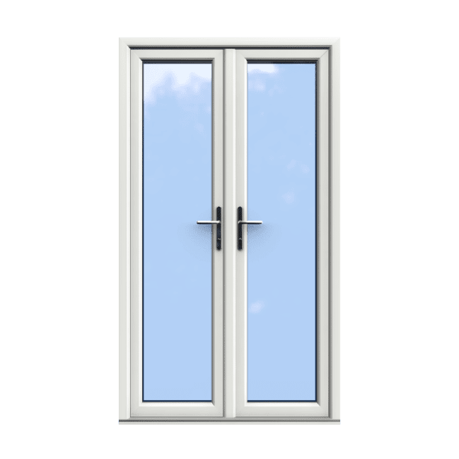 White Double Glazed uPVC French Door 1200 x 2100 1 1200 x 2100 uPVC French Door