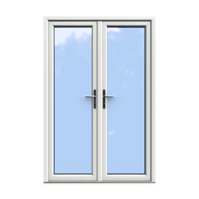 White Double Glazed uPVC French Door 1400 x 2100 1 1400 x 2100 uPVC French