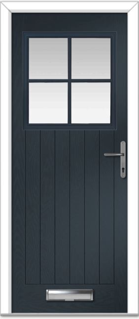 Anthracite Grey Merion 4 Grid Farmhouse Composite Door Order