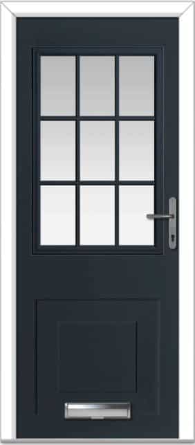 Anthracite Grey Tatton Grid Composite Door
